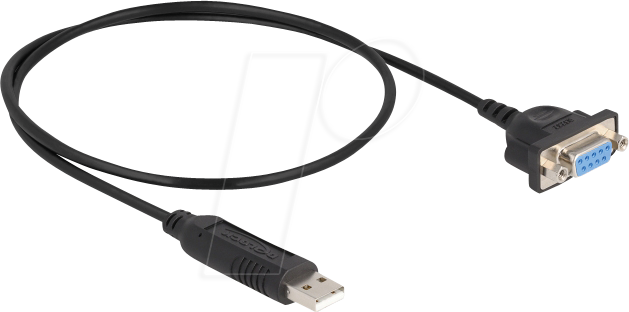DELOCK 66453 - Adapterkabel USB 2.0 zu Seriell RS232 Buchse, FTDI, 0,50 m