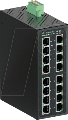 WIENET UMS 16-2G - Switch, 16-Port, Fast Ethernet