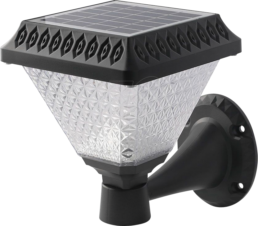 VT-93578 - LED Solar-Wandleuchte, 0,8 W, 75 lm, mit CCT Controller, schwarz