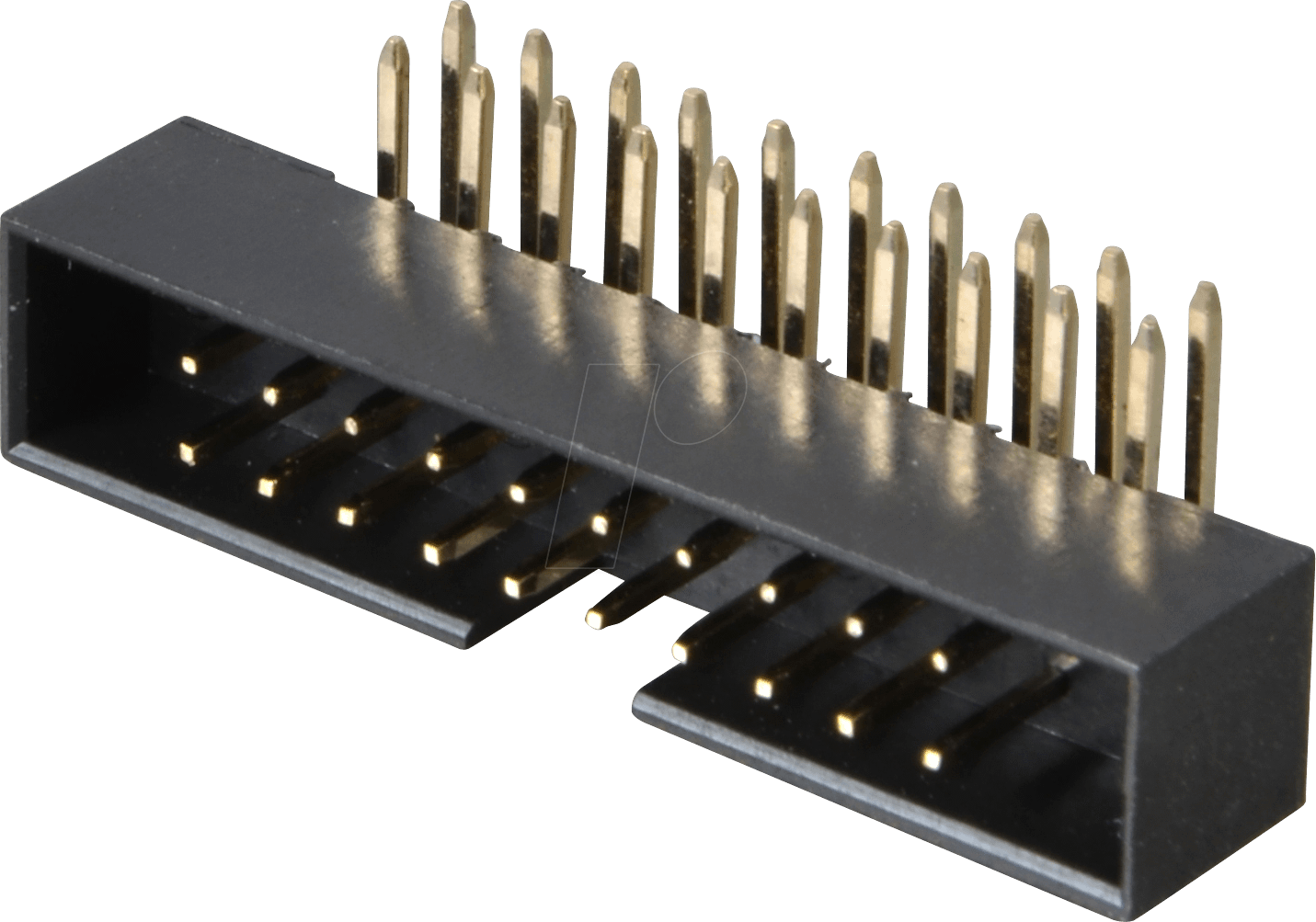 WL 2X10W 2,00 - 2x10pol. Wannen-Steckerleiste, gewink., RM2,00