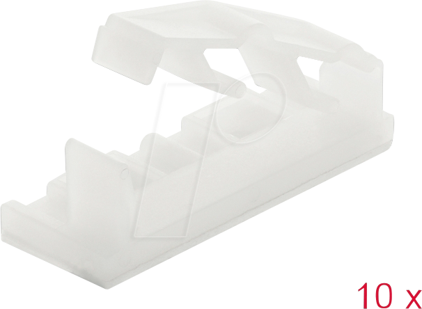 DELOCK 60179 - Kabelhalter mit Verschlussclip, Flachband, schraubbar