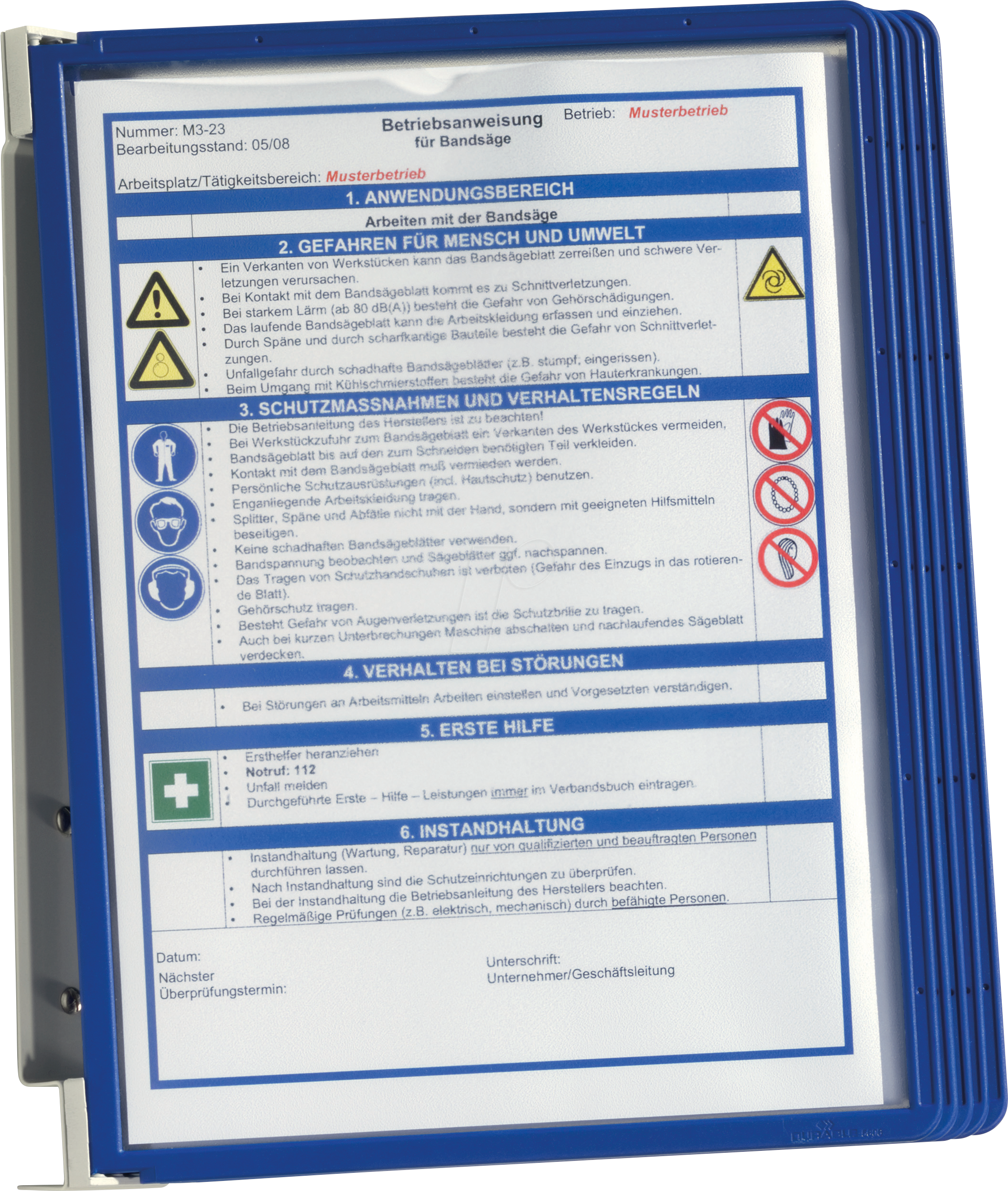 DURABLE 555107 - Sichttafelsystem VARIO® WALL 5, Set, blau