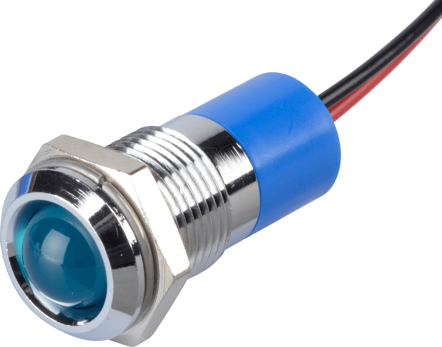 APM Q14P3C B12E - LED-Signalleuchte, blau, 12 V, Ø 14 mm, vorstehend, bedrahtet