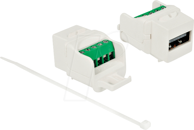 DELOCK 86376 - Keystone USB2.0 A Buchse > Terminalblock weiß