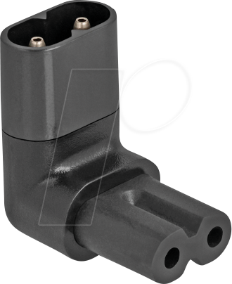 DELOCK 80470 - Netzadapter IEC 60320 - C8 auf C7, Stecker / Buchse, 2,5 A, 90°