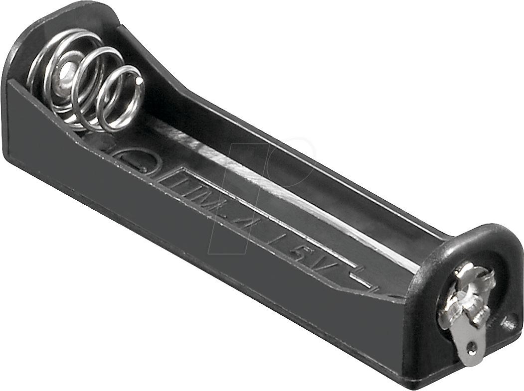 HALTER 1XUM4-LF - Batteriehalter für 1 Microzelle (AAA), Lötfahnen