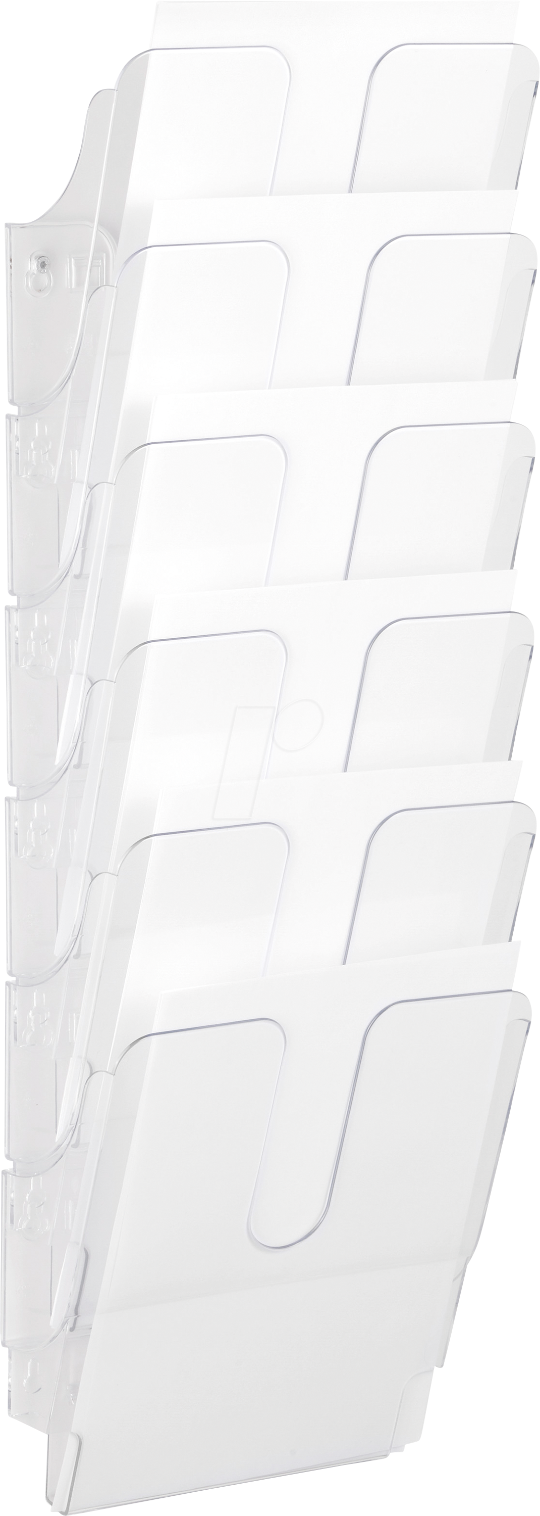 DURAB 1700008401 - Prospekthalter, A4, 6 Fächer, transparent