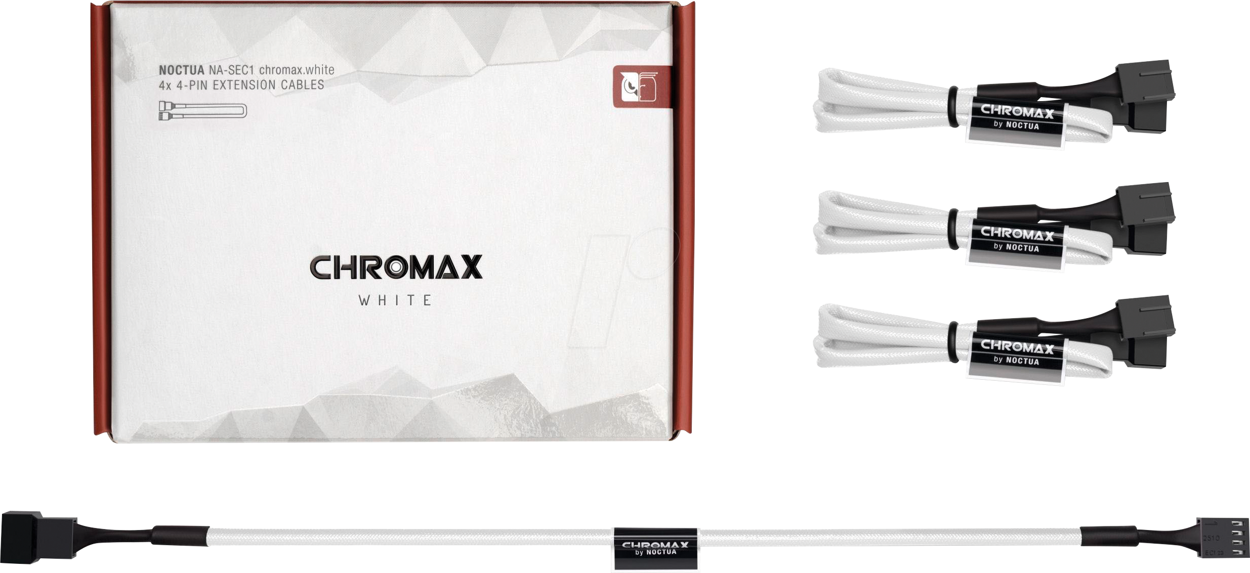 NO NA-SEC1 WS - NOCTUA 4x 30 cm 4-Pin Lüfteranschlusskabel, weiß