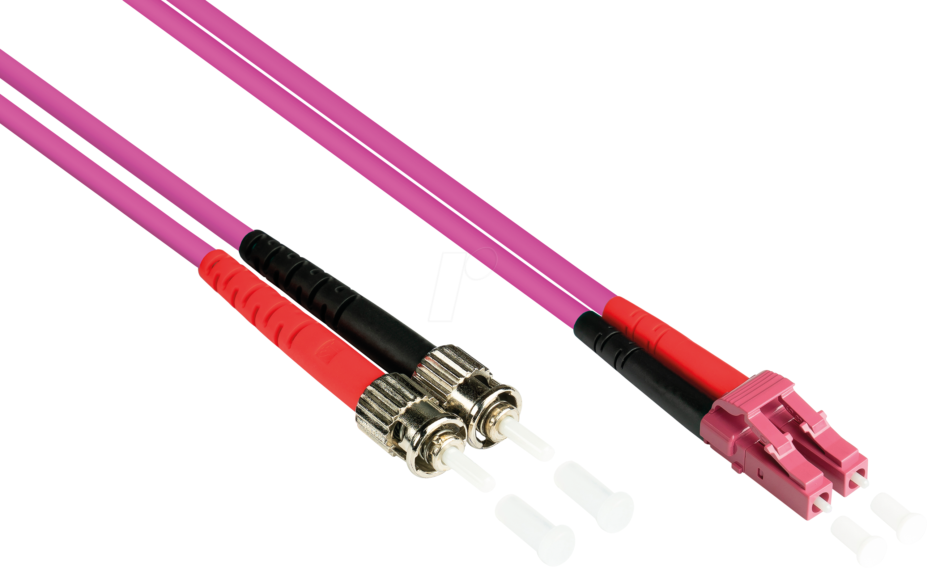 GC LW-810LT4 - Patchkabel LWL Duplex OM4 50/125µ LC/ST, 10 m, violett