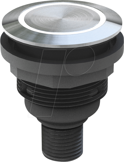 SVATLRBI0110C005 - Drucktaster - 1 S, Lampe, Edelstahl, LED-Ring blau