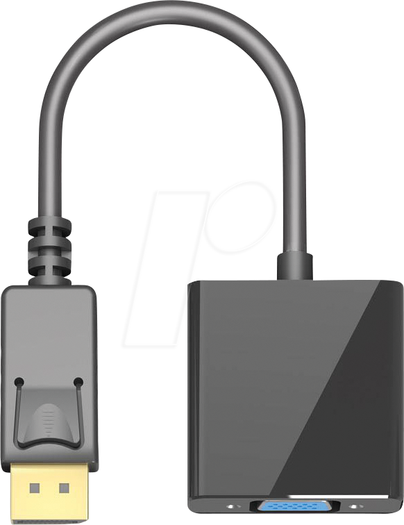 GOOBAY 60606 - DisplayPort Adapter, DP Stecker auf VGA Buchse