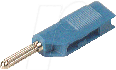 BSB 20 K BL - Bananenstecker, 4 mm, Schraubanschluss, blau
