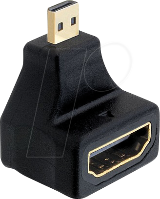 Thumbnail - DELOCK 65270 - HDMI Adapter, Micro-D Stecker auf A Buchse, gewinkelt