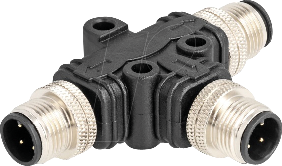 DELOCK 60578 - M12 T-Splitter, A-kodiert, 4 Pin, 1x Stecker > 2x Stecker