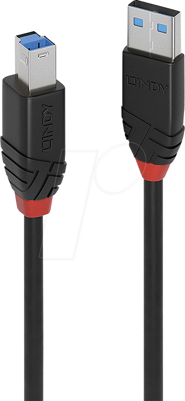 Thumbnail - LINDY 43227 - Aktives USB 5 Gb/s-Kabel, A-Stecker > B-Stecker, 10 m