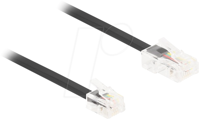 DELOCK 88035 - Telefonkabel, RJ45 Stecker > RJ11 Stecker, schwarz, 1 m