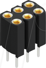 FIS BL 6 6 - Buchsenleiste, 2-reihig, 2 x 3 - 2,54 mm