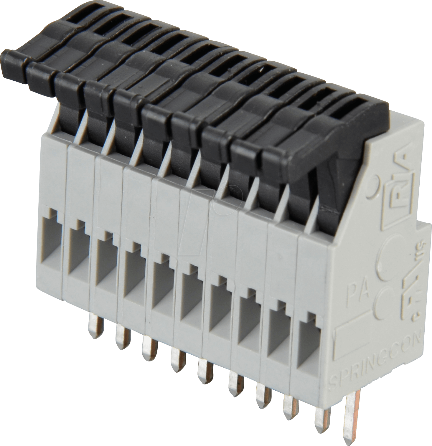 AST 021-10 - Federkraftklemme, 10-pol, Ø 0,08 - 0,5 mm, RM 2,5