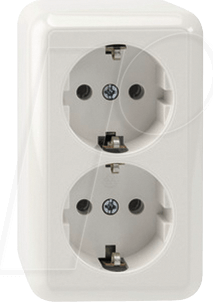 EL ME 24218719 - Steckdose, 2-fach, polarweiß