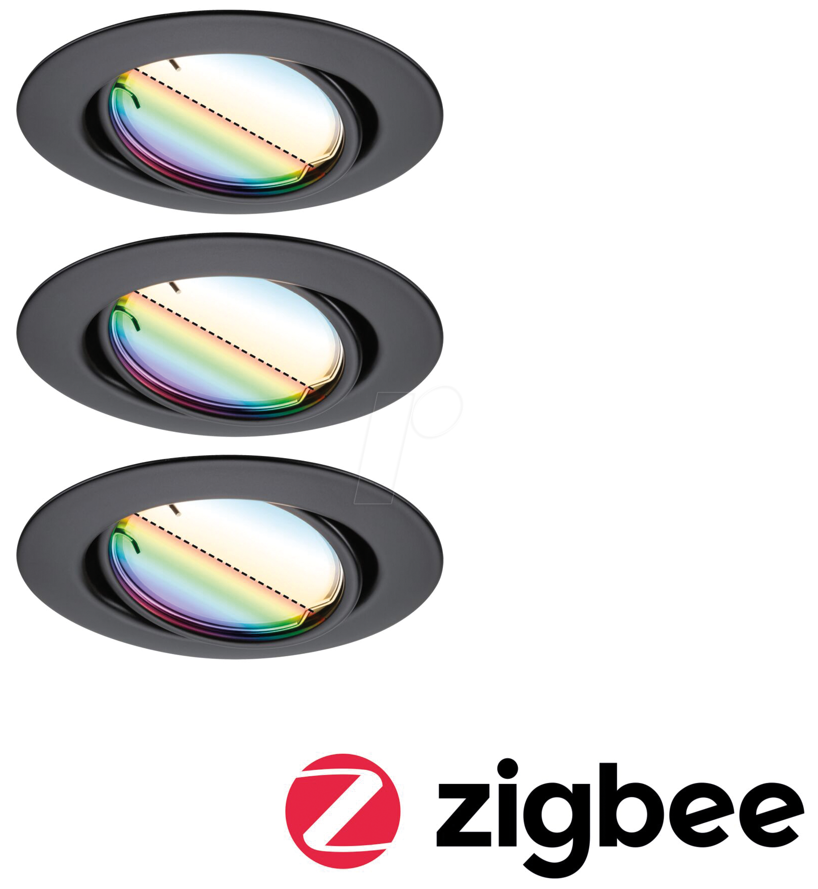 PLM 92468 - Einbauleuchte Base Coin, 4,9 W, 420 lm, RGBW, 20°, Zigbee, 3er-S