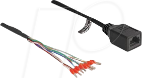 DELOCK 88005 - Cat.5e Kabel, RJ45 Buchse / Aderendhülsen, 0,5 m