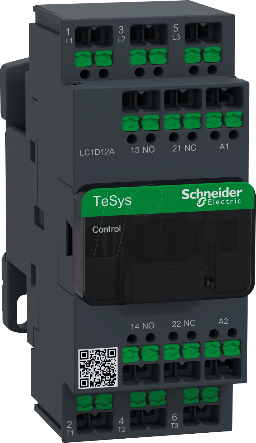 Thumbnail - LC1D12AP7 - Leistungsschütz LC1D, 5,5kW, 12A, 400V AC3, 230V AC, Snap-In