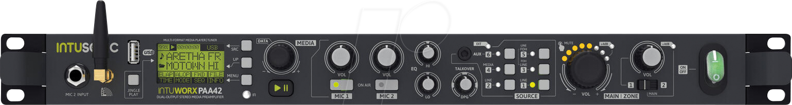 INTU 12604186 - INTUSONIC PAA42+ Dual Output Stereo Media Vorverstärker