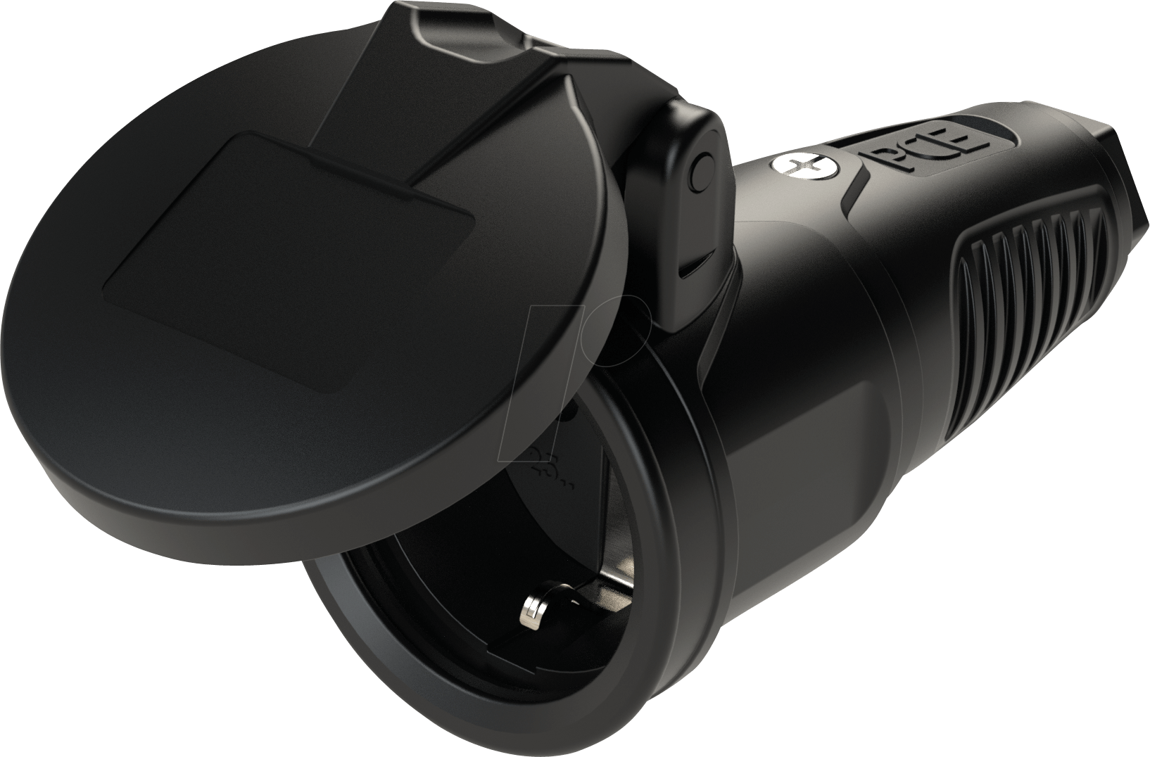 TAUR2 2522-SS - Vollgummi-Kupplung Taurus2, Typ F - CEE 7/3, schwarz