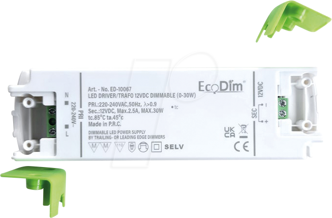 ECO-DIM 10067 - LED-Treiber, 12V DC, dimmbar, 0-30 W