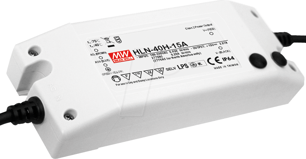 MW HLN-40H-12A - LED-Trafo, 40 W, 12 V DC, 3330 mA