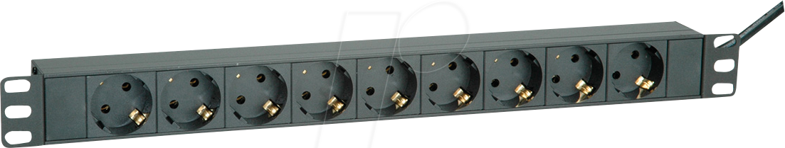 ROLINE 19071621 - Steckdosenleiste 19'', 1HE, 9-fach