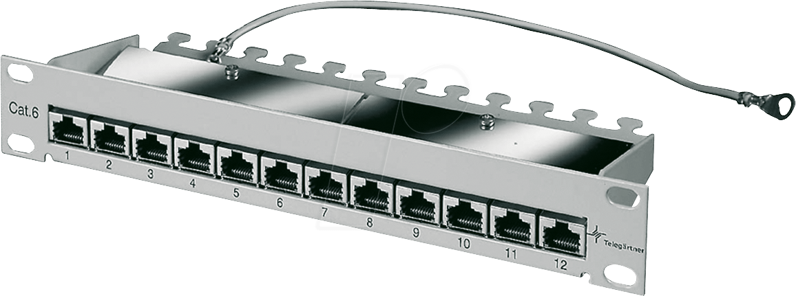 MPP-12HS - Patchpanel, 10”, 12-Port, Cat.6, 1 HE