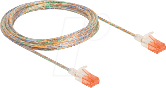 DELOCK 80355 - Patchkabel Cat.6A U/UTP Slim 3 m transparent