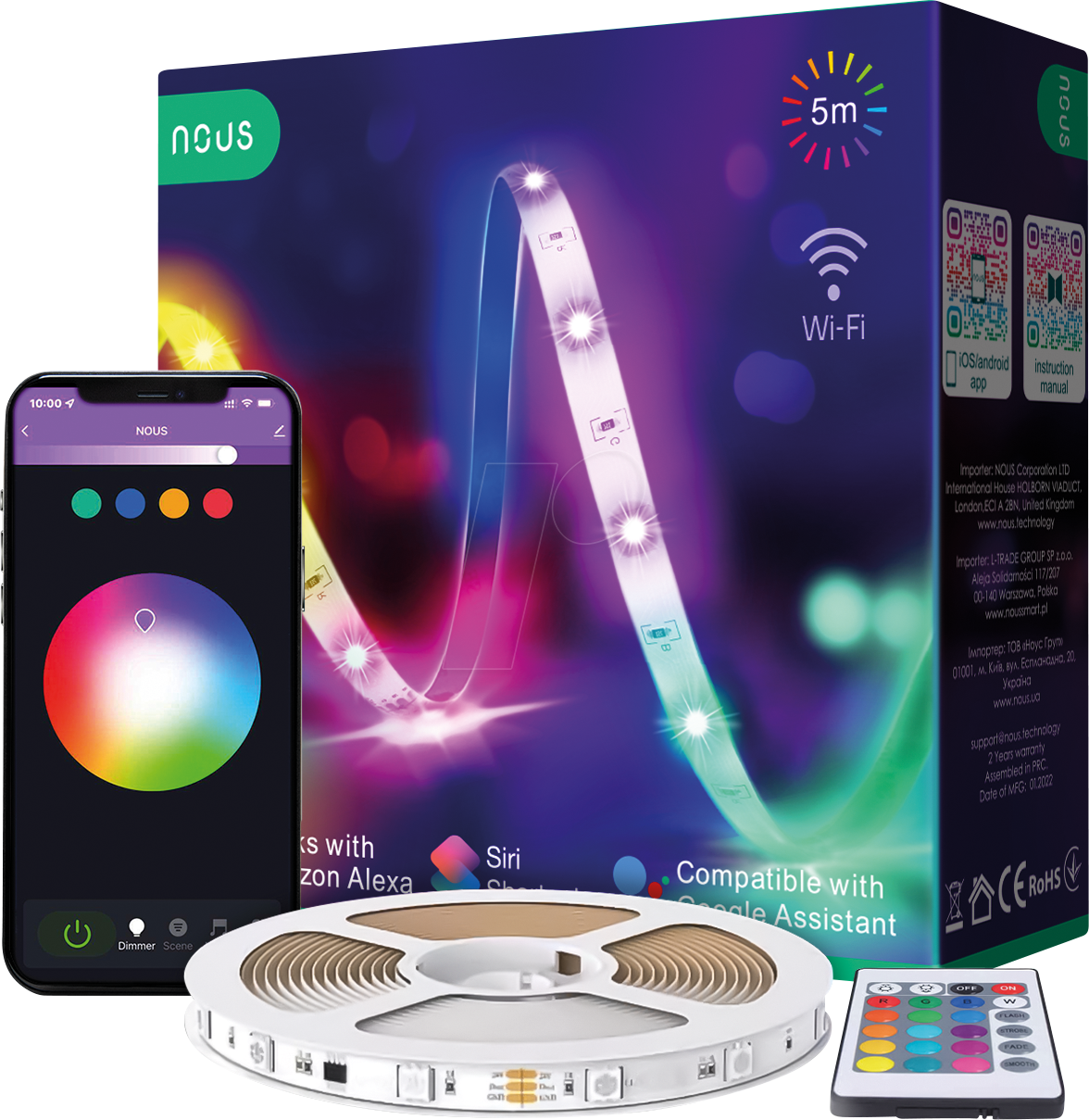 NOUS F1 - Led Strip 5 M Starter Kit