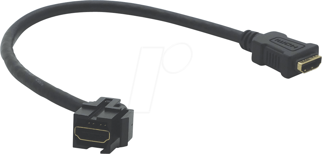 TTL 151631-0,2M - Keystone HDMI 80°F/HDMI F 0,2M Kabel schwarz