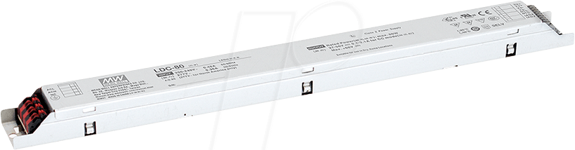 LDC-80B - LED-Trafo, 80 W, 27-56 V DC, 2100 mA, dimmbar
