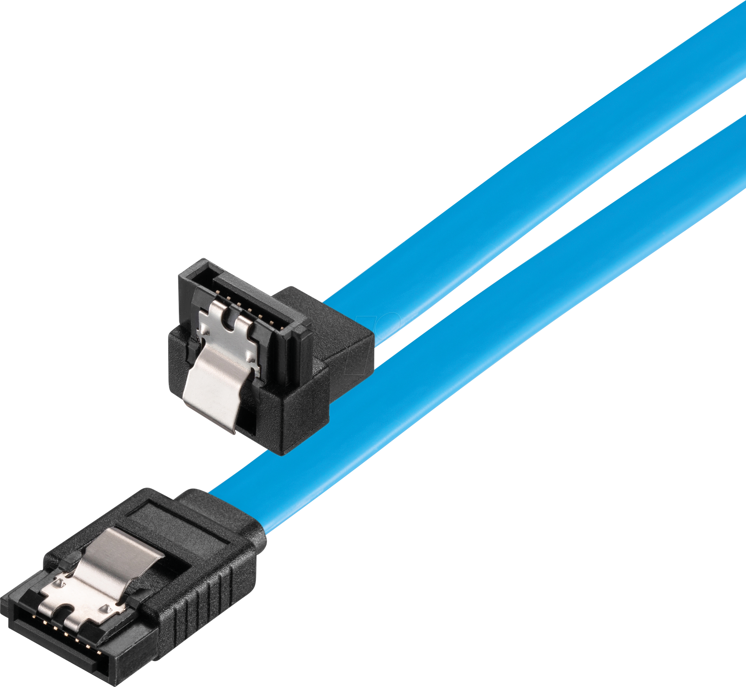 X-SATA020-050B - Kabel SATA 6 Gb/s St. > St. 50 cm, gewinkelt, blau