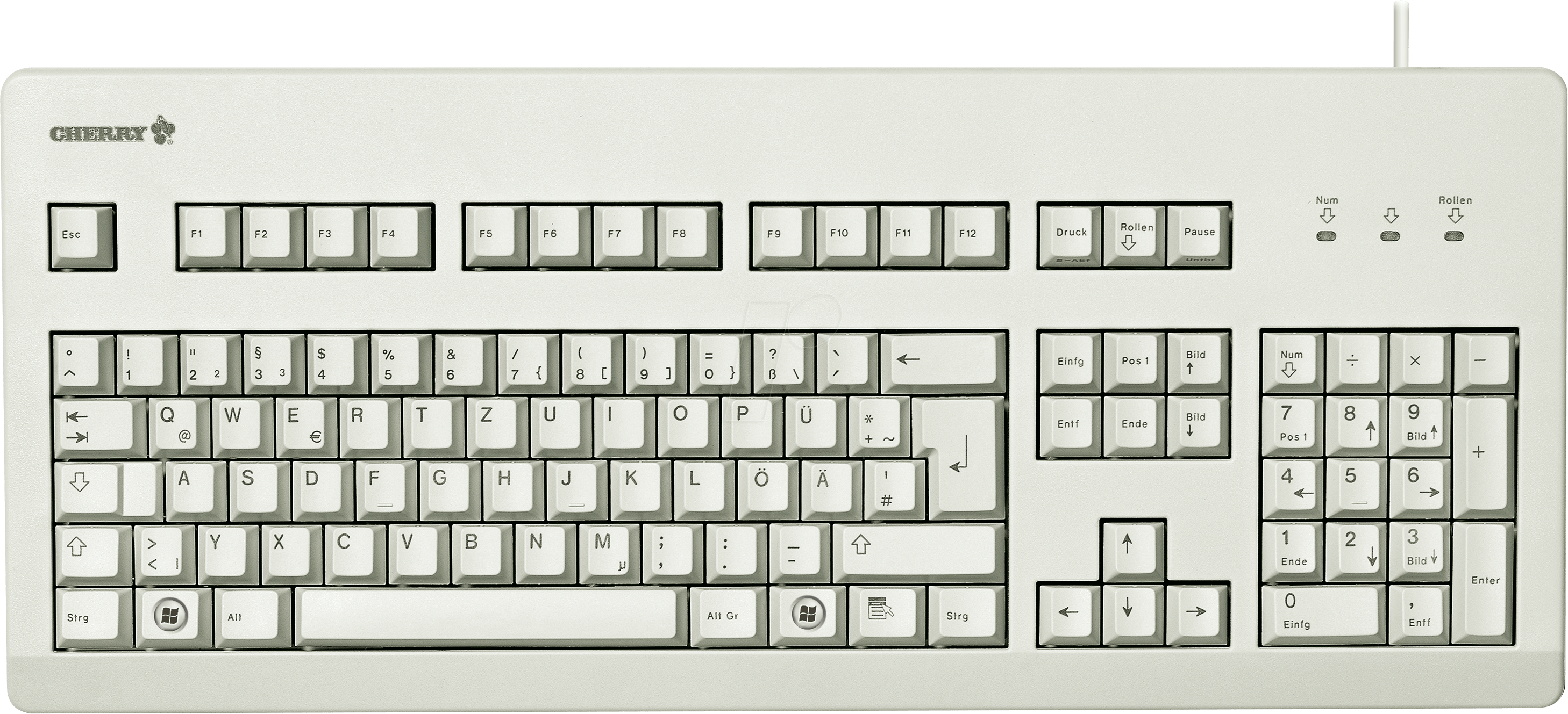 G80-3000LPCEU-0 - Tastatur, USB, hellgrau, US