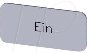 BZS SI EIN - Bezeichnungsschild, silber, EIN