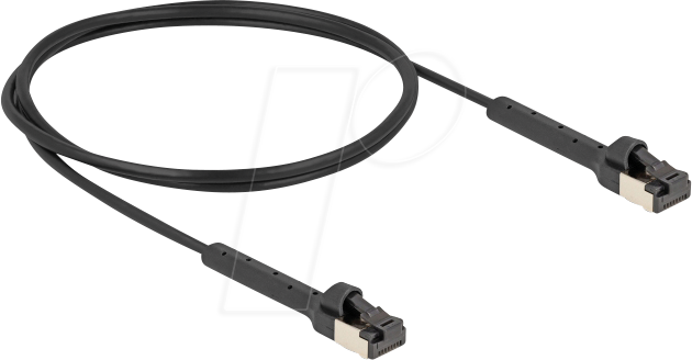 DELOCK 80934 - Cat.6a Patchkabel, U/FTP, Slim, 1 m, schwarz