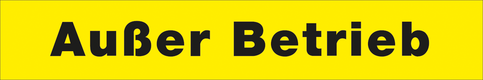 W 74449 - Warnschild: Außer Betrieb