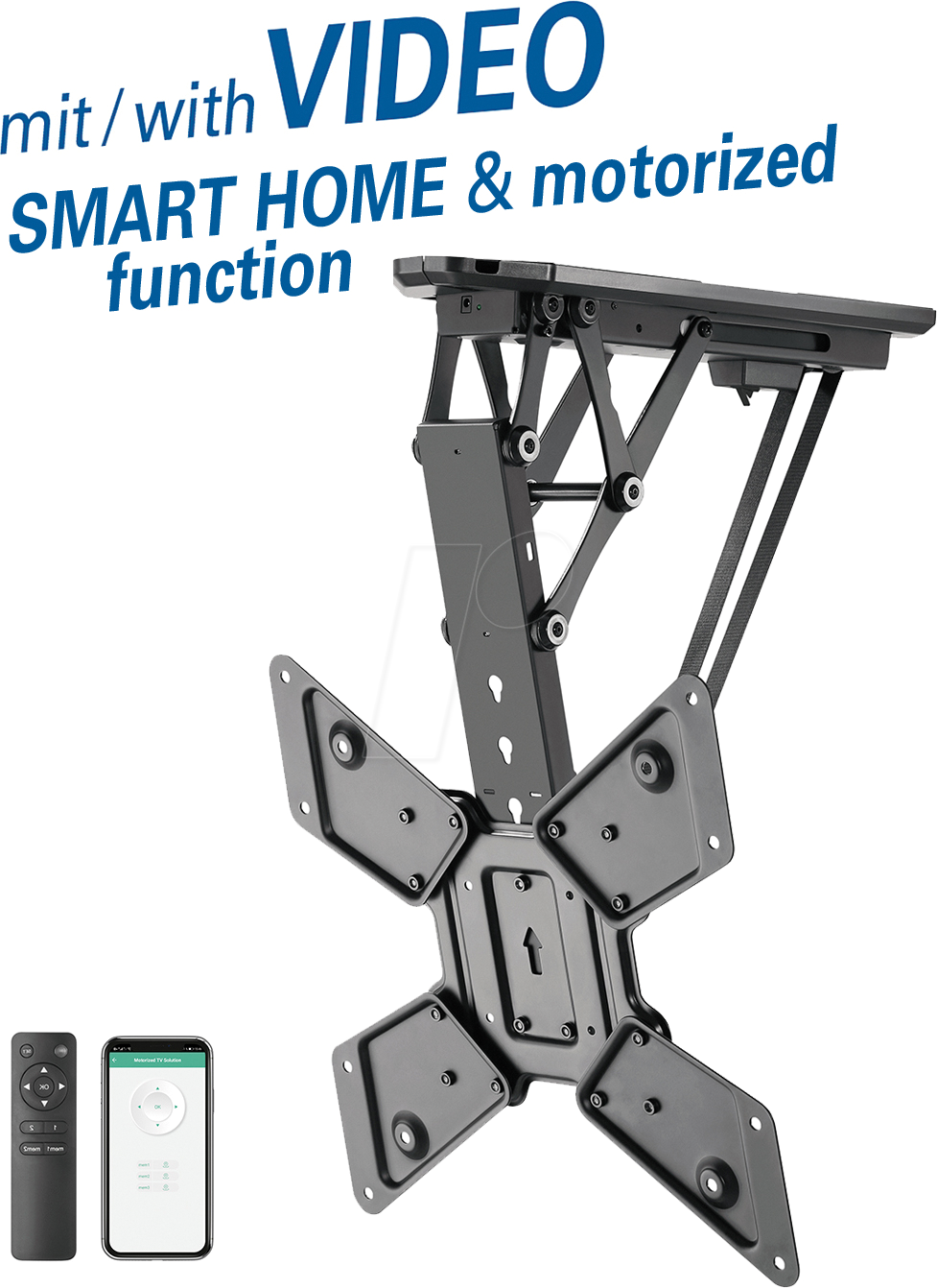 MYW HL43ML - TV Deckenhalter, elektr.neigbar, 23''- 55'', 30 kg