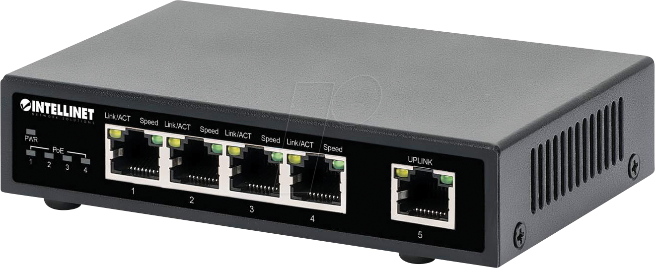 INT 561839 - Switch, 5-Port, Gigabit Ethernet, PoE+