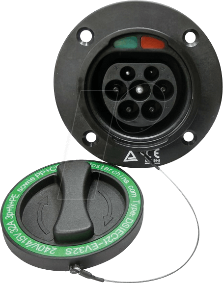 DUO LD T2 32M 3P - Ladedose, Typ 2, 32A, 3P, männlich