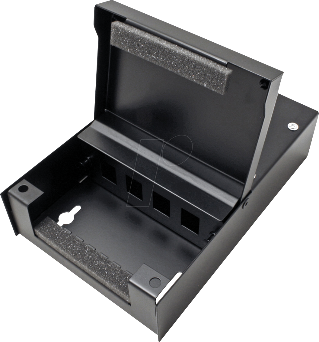 VALUE 26990330 - Keystone Wandgehäuse, 4-fach, schwarz