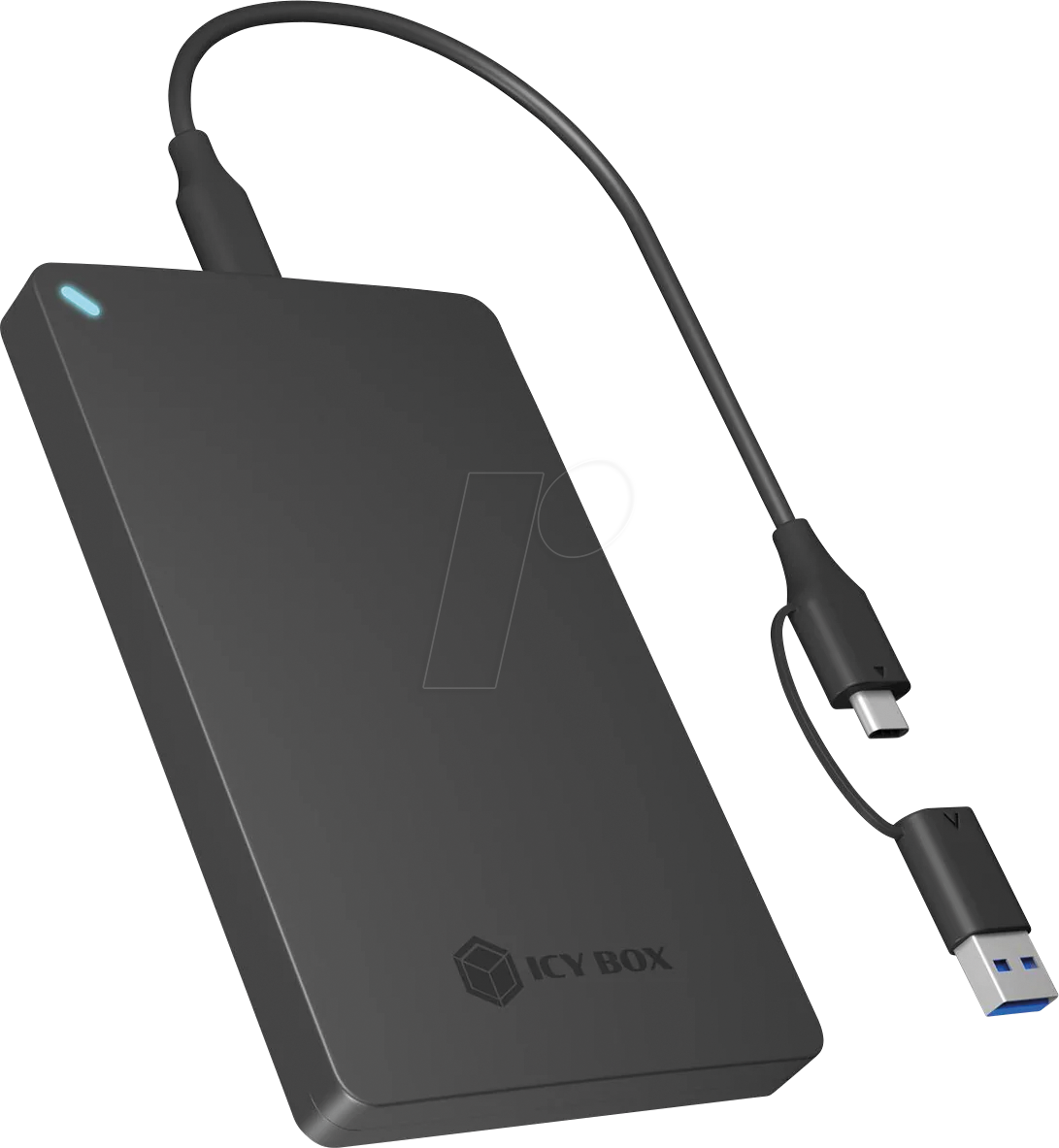 ICY IB-201T-CU31 - Extenes 2.5'' SATA Gehäuse, USB 3.1, schwarz