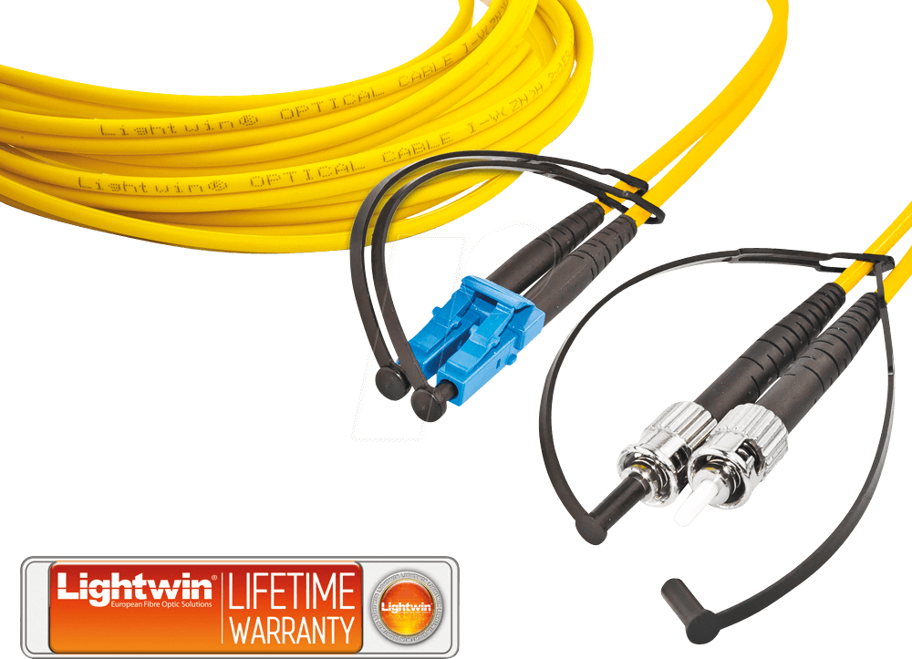 LDP-09 LC-ST5 - Duplex LWL Patchkabel, SM OS2, LC - ST, 5 m