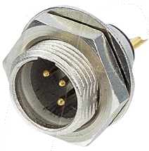 REAN T5MPR - TINY xlr Einbaustecker, 5-pol, Wandstärken bis 3 mm