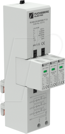 FBE 553710 - Überspannungsschutz Typ1+2, TT,TN-S