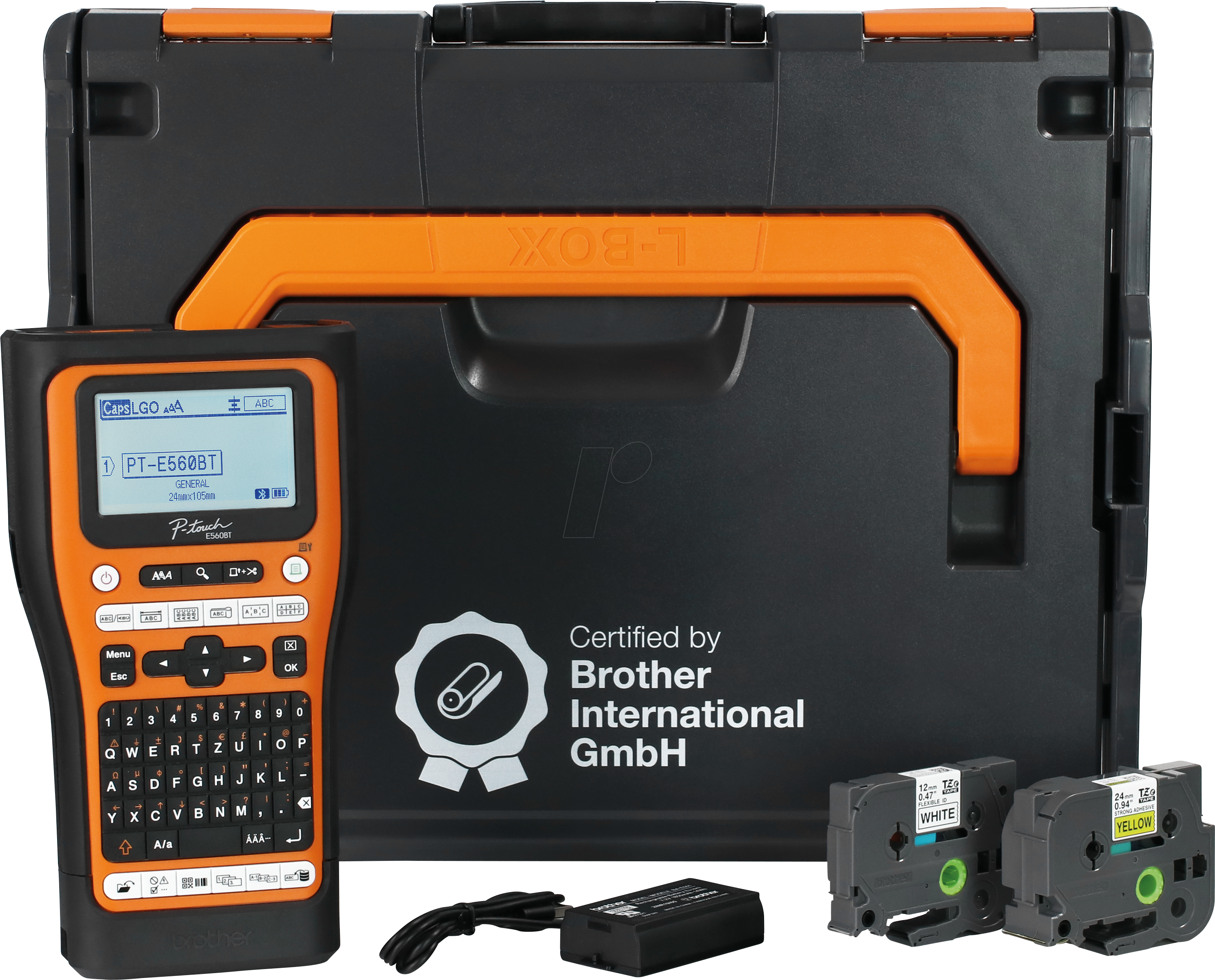 P-TOUCH E560BTVG - Beschriftungsgerät, USB/Bluetooth, E560BTVP, mit L-BOXX